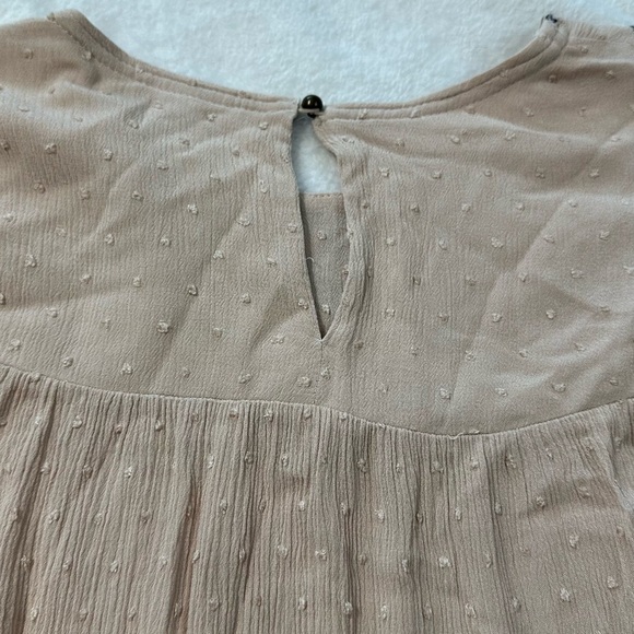 Knox Rose Boho Aztec Embroidered Swiss Dot Short Sleeve Blouse - Picture 8 of 13